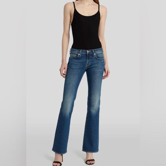 7 FOR ALL MANKIND BOOTCUT‎ COTTON BLEND JEANS SIZE 29 - Picture 1 of 12